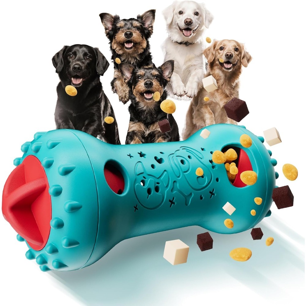 Indestructible Dog Chew Toy - 인터랙티브 강아지 장난감, 조절 가능한 간식