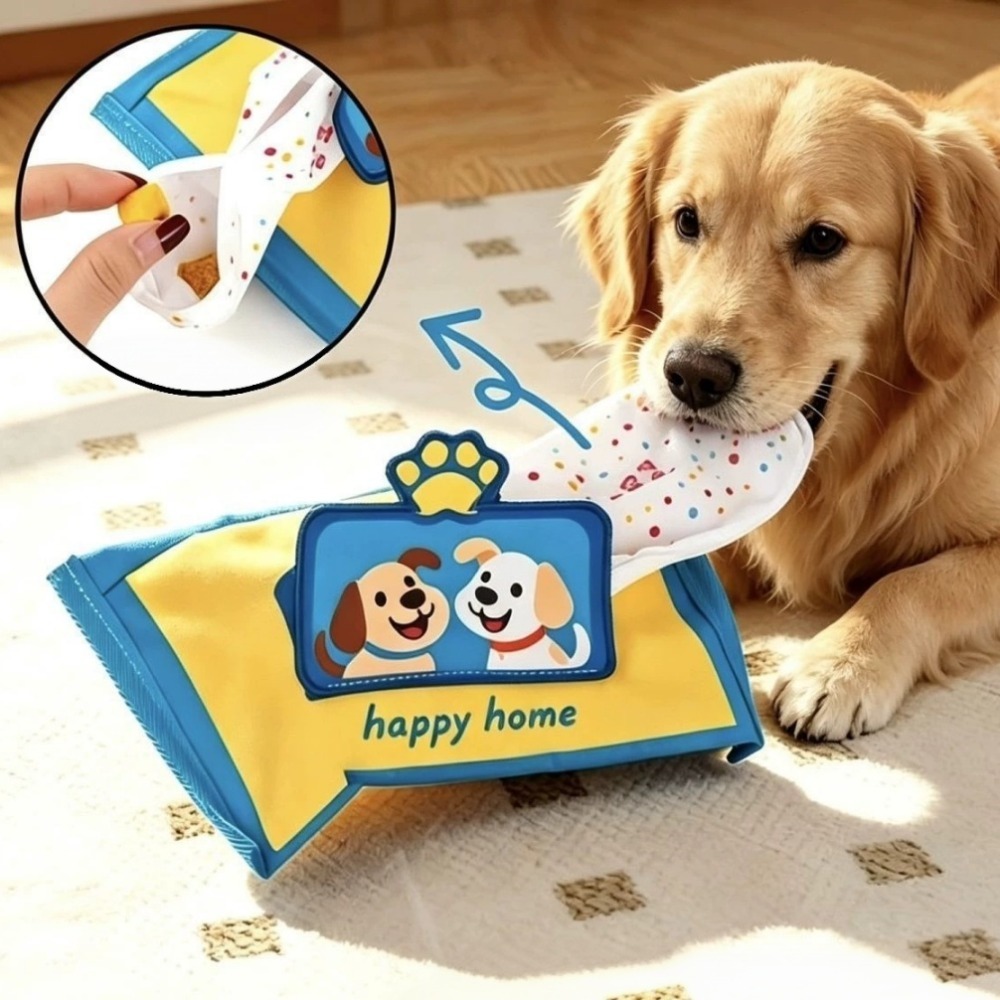 Interactive Squeaky Plush Dog Toy - 튼튼하고 찢어지지 않는 소재로 만들어진 애완동물용