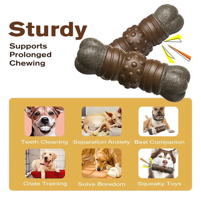 큰 개 씹는 장난감 진짜 뼈보다 거친 장난감 삐걱 거리 - Indestructible Dog Chew Toy 리뷰 및 가격
