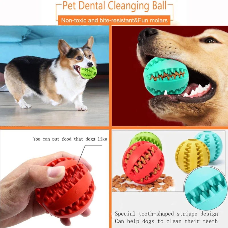 1/2개 강아지 장난감 공, 인터랙티브 고무공, 강아지 - Indestructible Dog Chew Toy 리뷰 및 가격